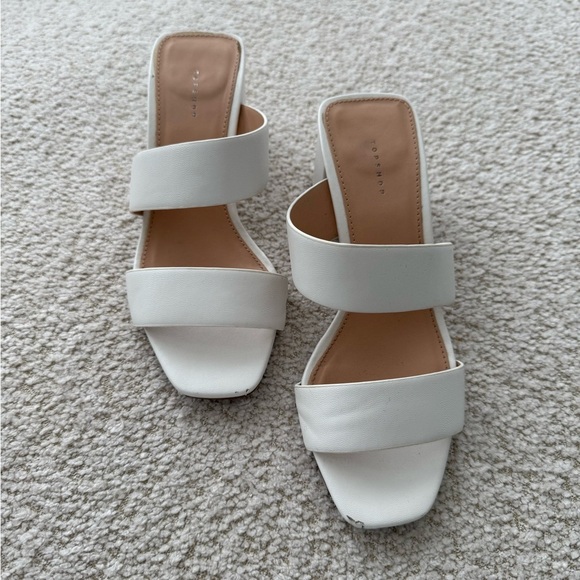 Topshop White Leather Sandals - Picture 3 of 8